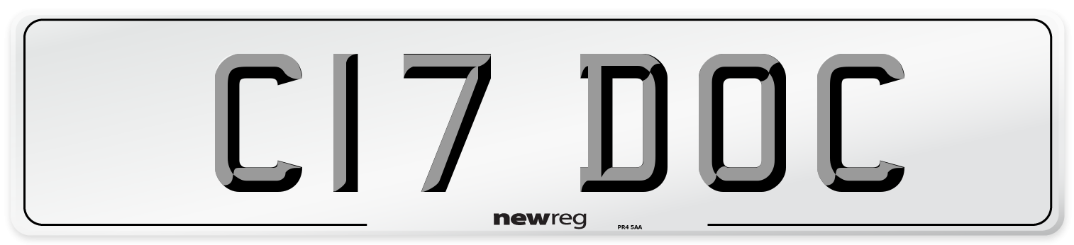C17 DOC Number Plate from New Reg